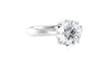 Round Solitaire Wide Band Diamond Engagement Ring
