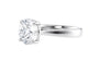 Round Solitaire Wide Band Diamond Engagement Ring