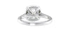 Cushion Cut Halo Classic Diamond Band Engagement Ring