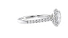 Cushion Cut Halo Classic Diamond Band Engagement Ring