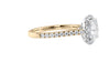 Cushion Cut Halo Classic Diamond Band Engagement Ring
