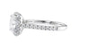Cushion Cut Halo Classic Diamond Band Engagement Ring