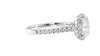 Cushion Cut Halo Classic Diamond Band Engagement Ring