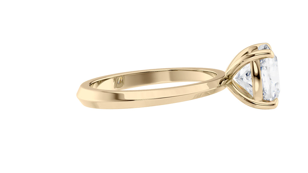 Cushion Cut Solitaire Diamond Engagement Ring