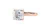 Cushion Cut Solitaire Diamond Engagement Ring