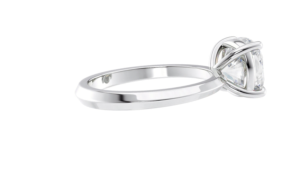 Cushion Cut Solitaire Diamond Engagement Ring