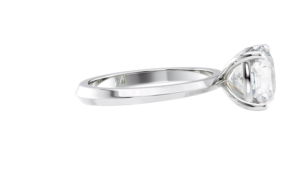 Cushion Cut Solitaire Diamond Engagement Ring