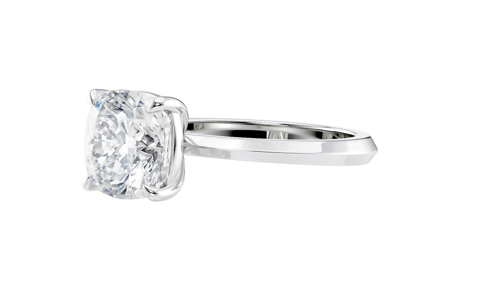 Cushion Cut Solitaire Diamond Engagement Ring