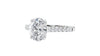 Oval Solitaire Classic Diamond Band Engagement Ring