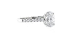 Oval Solitaire Classic Diamond Band Engagement Ring
