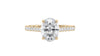 Oval Solitaire Classic Diamond Band Engagement Ring