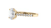 Oval Solitaire Classic Diamond Band Engagement Ring