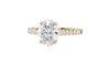 Oval Solitaire Classic Diamond Band Engagement Ring