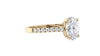 Oval Solitaire Classic Diamond Band Engagement Ring
