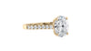 Oval Solitaire Classic Diamond Band Engagement Ring