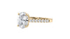 Oval Solitaire Classic Diamond Band Engagement Ring