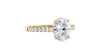 Oval Solitaire Classic Diamond Band Engagement Ring
