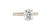 Oval Solitaire Classic Diamond Band Engagement Ring