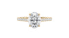 Oval Solitaire Classic Diamond Band Engagement Ring