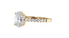 Oval Solitaire Classic Diamond Band Engagement Ring