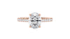 Oval Solitaire Classic Diamond Band Engagement Ring