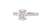 Oval Solitaire Classic Diamond Band Engagement Ring