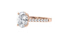 Oval Solitaire Classic Diamond Band Engagement Ring
