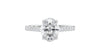 Oval Solitaire Classic Diamond Band Engagement Ring