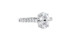 Oval Solitaire Classic Diamond Band Engagement Ring