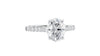 Oval Solitaire Classic Diamond Band Engagement Ring