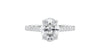 Oval Solitaire Classic Diamond Band Engagement Ring