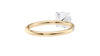 Round Solitaire Slim Diamond Band Engagement Ring