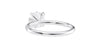 Round Solitaire Slim Diamond Band Engagement Ring