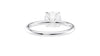 Round Solitaire Slim Diamond Band Engagement Ring