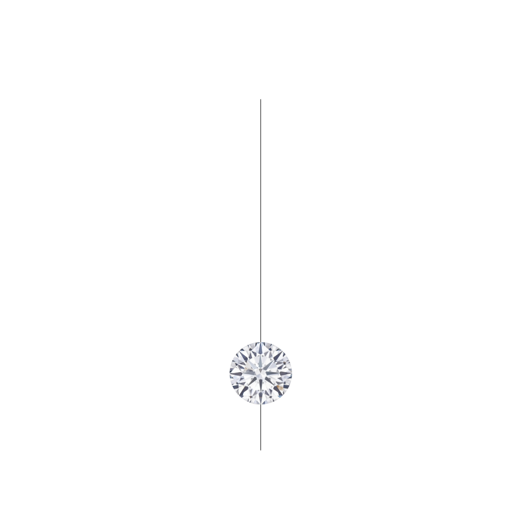 Diamond earring on a white background