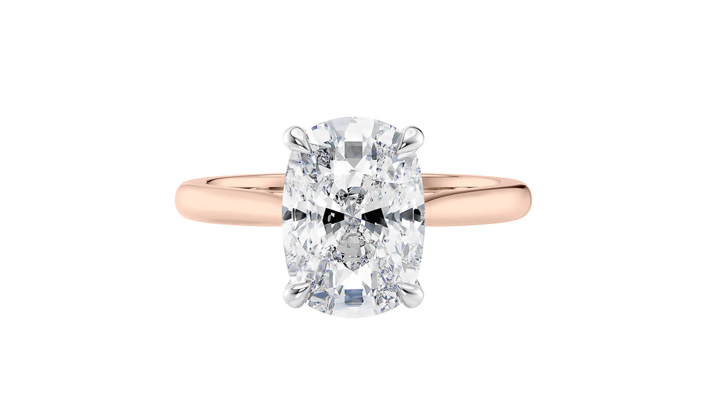 Elongated Cushion Cut Lab Grown Diamond Engagement Ring For Sale
