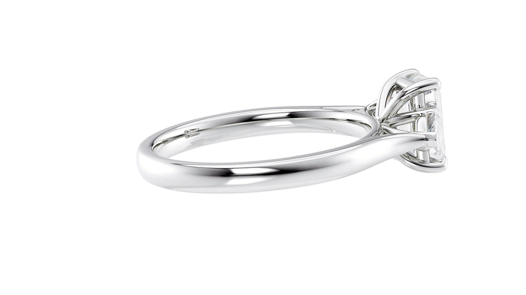 Emerald & Pear Cut Trilogy Diamond Engagement Ring