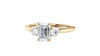 Emerald Cut Classic 3 Stone Diamond Engagement Ring
