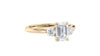 Emerald Cut Classic 3 Stone Diamond Engagement Ring