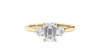 Emerald Cut Classic 3 Stone Diamond Engagement Ring