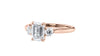 Emerald Cut Classic 3 Stone Diamond Engagement Ring