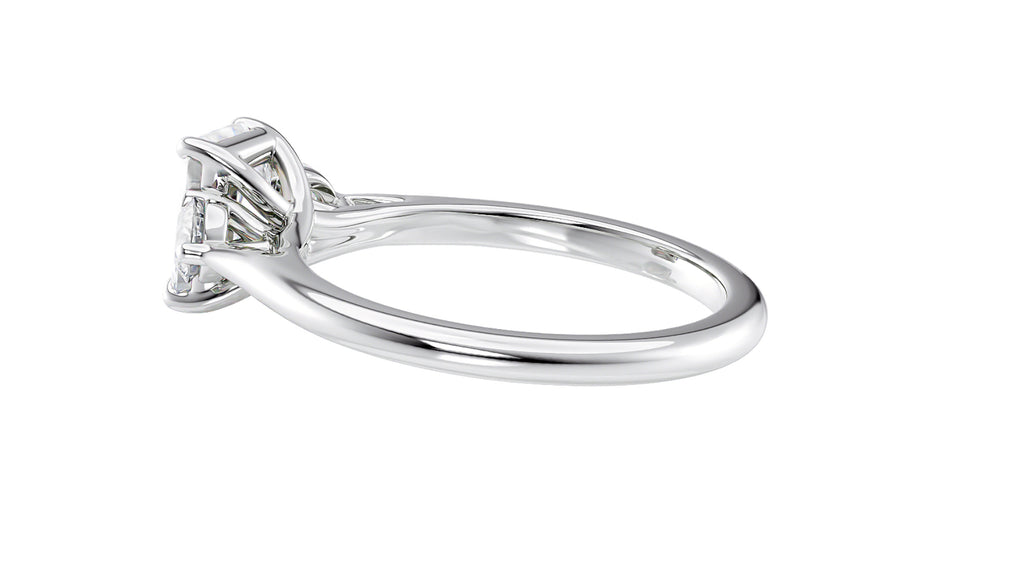 Emerald Cut Classic 3 Stone Diamond Engagement Ring