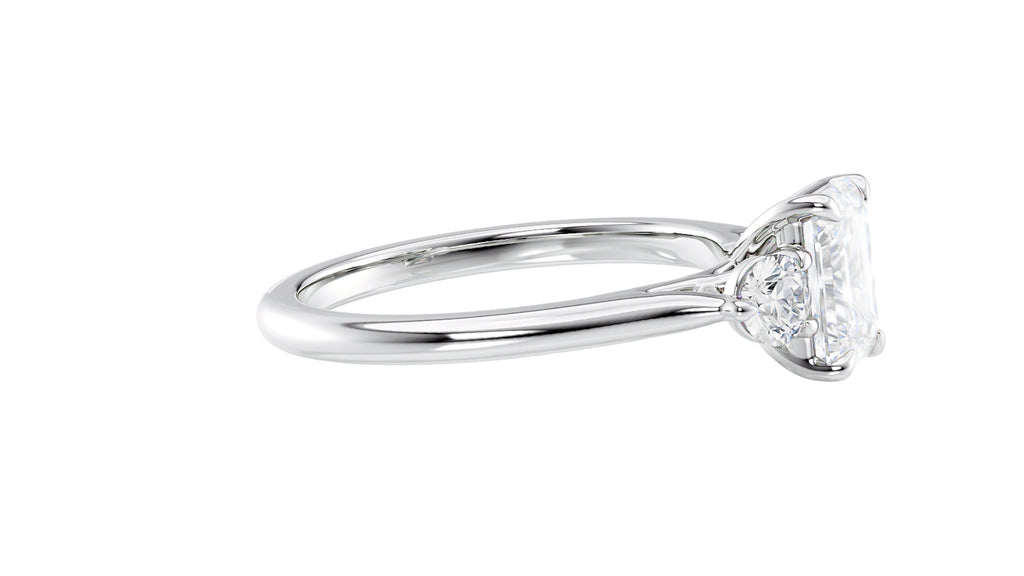 Emerald Cut Classic 3 Stone Diamond Engagement Ring