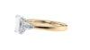 Emerald & Pear Cut 3 Stone Diamond Engagement Ring