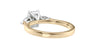 Emerald & Pear Cut 3 Stone Diamond Engagement Ring