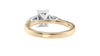 Emerald & Pear Cut 3 Stone Diamond Engagement Ring