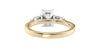 Emerald & Pear Cut 3 Stone Diamond Engagement Ring