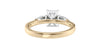 Emerald & Pear Cut 3 Stone Diamond Engagement Ring