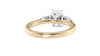 Emerald & Pear Cut 3 Stone Diamond Engagement Ring