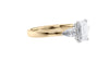 Emerald & Pear Cut 3 Stone Diamond Engagement Ring